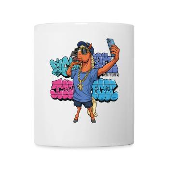 Selfie Queen – Urban Street Art Horse - Tasse - Weiß - Vorne