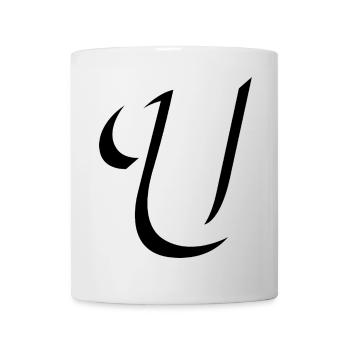 Letter U, name, the letter U - Mug - white - Front