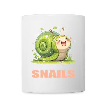Schnecken Schnecke - Tasse - Weiß - Vorne