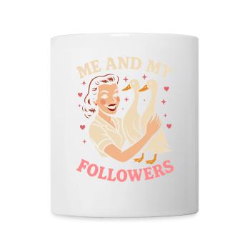 Running Duck Owner Me And My Followers Duck - Mug - white - Front