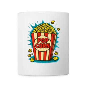 Popcorn - Tasse - Weiß - Vorne