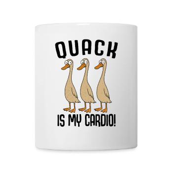 Running Duck Duck Running Duck Quack est mon cardio - Mug blanc - blanc - Devant