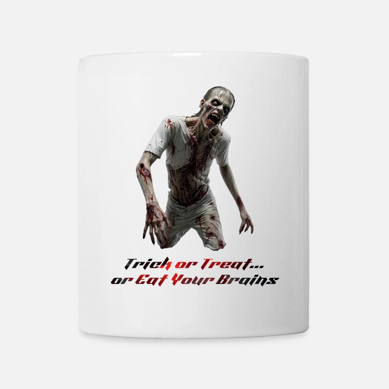 Terrifying Zombie Walker – Halloween Horror Design - Mug - white