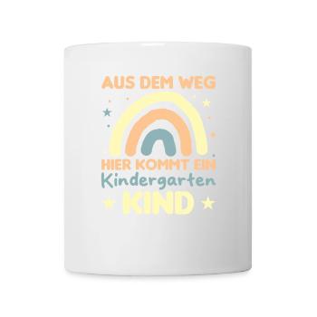 Kindergartenkind Regenbogen Aus dem weg - Tasse - Weiß - Vorne