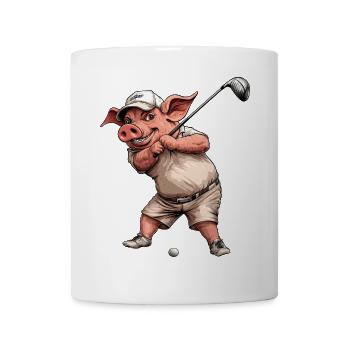 Golf Schwein - Tasse - Weiß - Vorne