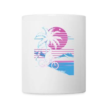 VTT Synthwave - Mug blanc - blanc - Devant