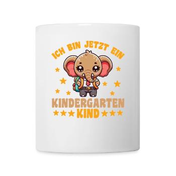 Kindergarten Elefant Ich bin jetzt ein - Tasse - Weiß - Vorne