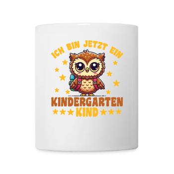 Kindergarten Eule Ich bin jetzt ein - Tasse - Weiß - Vorne