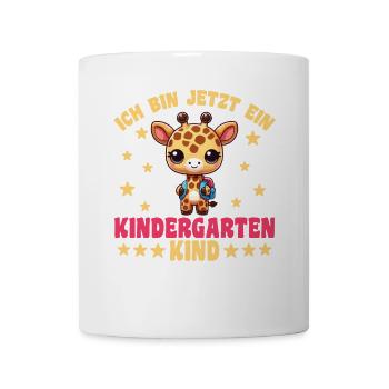 Kindergarten Giraffe Ich bin jetzt ein - Tasse - Weiß - Vorne