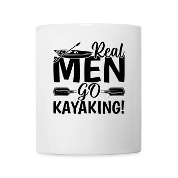 Watersports Kayaking - Real men go Kayaking - Tasse - Weiß - Vorne