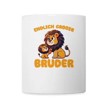 Großer Bruder 2026 Löwe Geschwister Löwe Bruder - Tasse - Weiß - Vorne