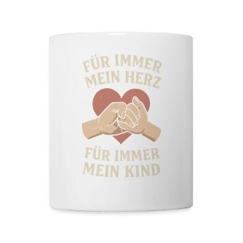 Elternliebe Liebe Mama Papa Familie Design Herz - Tasse - Weiß - Vorne