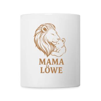 Lion Mom Child Parents Love Design Shirt - Mug - white - Front