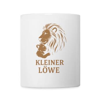 Löwe Mama Kind Eltern Liebe Design Shirt - Tasse - Weiß - Vorne