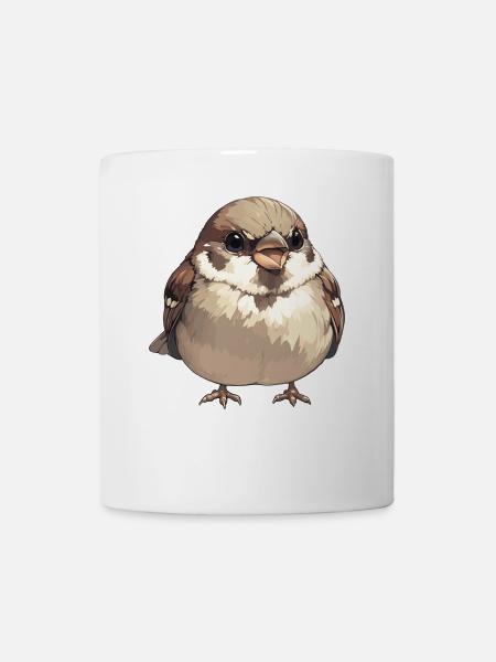 Spatzen Spatz - Tasse - Weiß