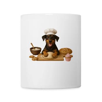 Doberman Baking Cake Cookies - Mug - white - Front