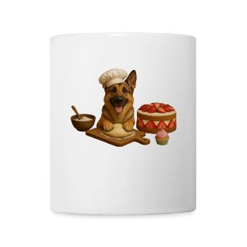 German Shepherd Baking Cake Cookies - Mug - white - Front