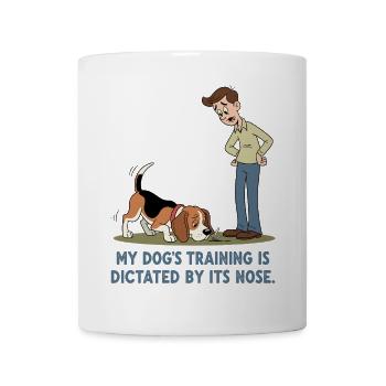 My dog's training is carried out by his nose. - Mug - white - Front