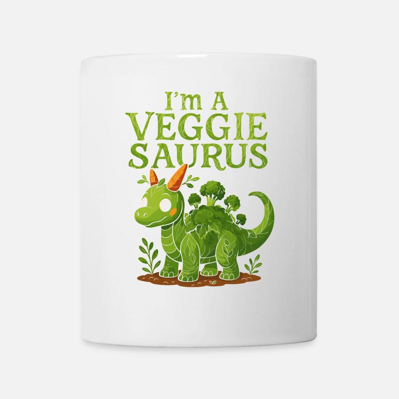 Ich bin ein Veggie-Saurus - Tasse - Weiß