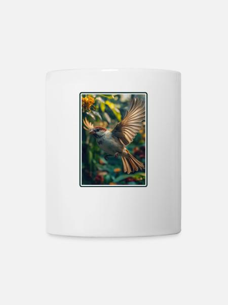 Spatzen Spatz - Tasse - Weiß