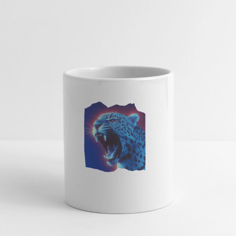 Title: Neon Leopard – Synthwave VHS Retro 80s Loo Mug