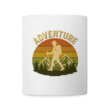Wandern Wanderer Retro - Tasse - Weiß - Vorne
