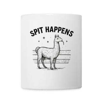 Lustiges Alpaka - Tasse - Weiß - Vorne