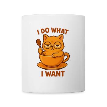 Katze in Teetasse - Tasse - Weiß - Vorne
