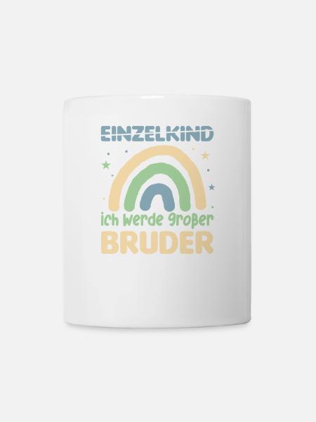 Großer Bruder 2026 Regenbogen Süßes Geschwister - Tasse - Weiß