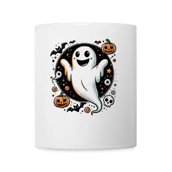 Halloween Gespenst Kürbis Trick or Treat Lustig - Tasse - Weiß - Vorne