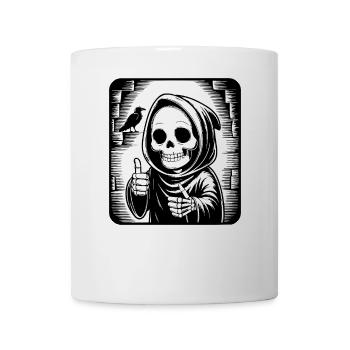 Stay Positive – Grim Reaper Skeleton Design Humor - Mug - white - Front