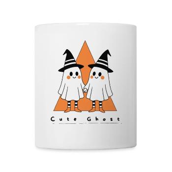 Cute Ghosts with Witch Hat Duo - Mug - white - Front