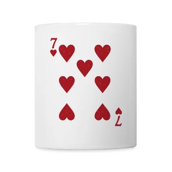 Cartes Coeur Seven Skat Poker Doppelkopf - Mug blanc - blanc - Devant