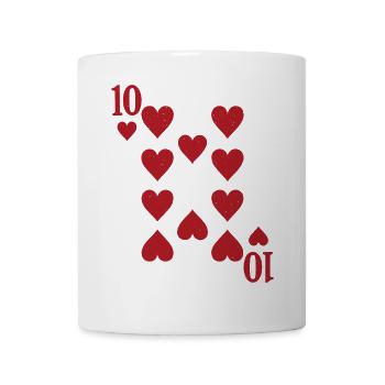 Cartes Coeur Ten Skat Poker Doppelkopf - Mug blanc - blanc - Devant