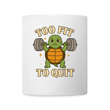 Schildkröte mit Hantel - Tasse - Weiß - Vorne