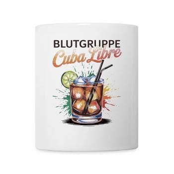 Blutgruppe Cuba Libre Cocktail Barkeeper - Tasse - Weiß - Vorne