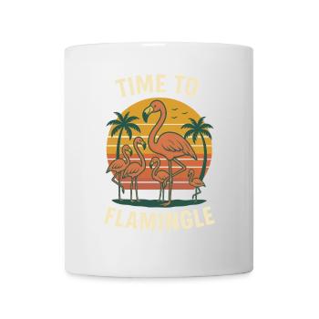 Flamingo Urlaub Sommer Strand Retro Design - Tasse - Weiß - Vorne