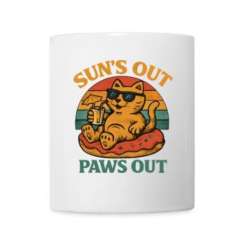 Sommer Katze - Tasse - Weiß - Vorne