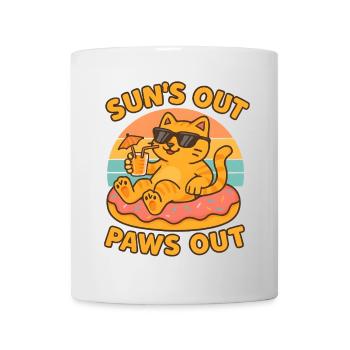 Sommer Katze - Tasse - Weiß - Vorne