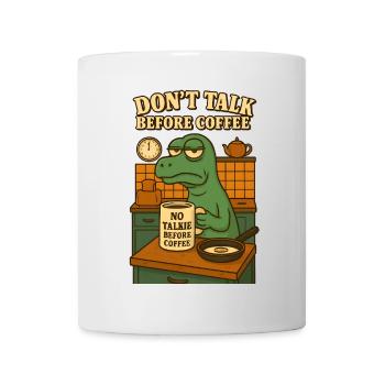 Dino Morgenmuffel - Tasse - Weiß - Vorne