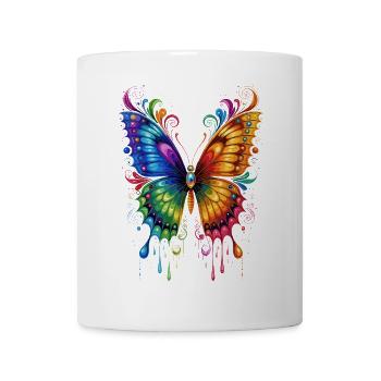 Butterfly Wings Colorful Butterfly Butterflies - Mug - white - Front