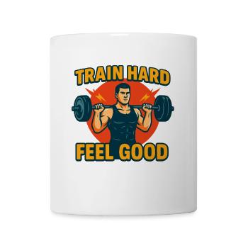 Lustiges Fitness uTrainingsshirt für Bodybuilder - Tasse - Weiß - Vorne