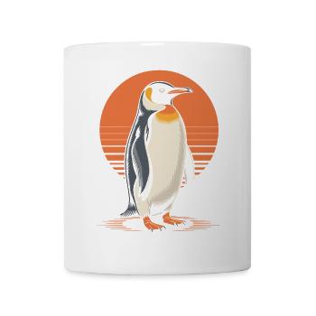 Eleganter Pinguin Sonnenuntergang - Tasse - Weiß - Vorne