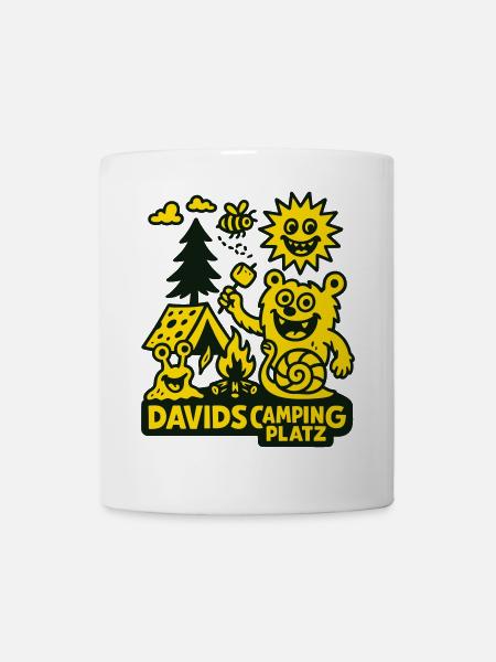 David´s Campingplatz - Tasse - Weiß