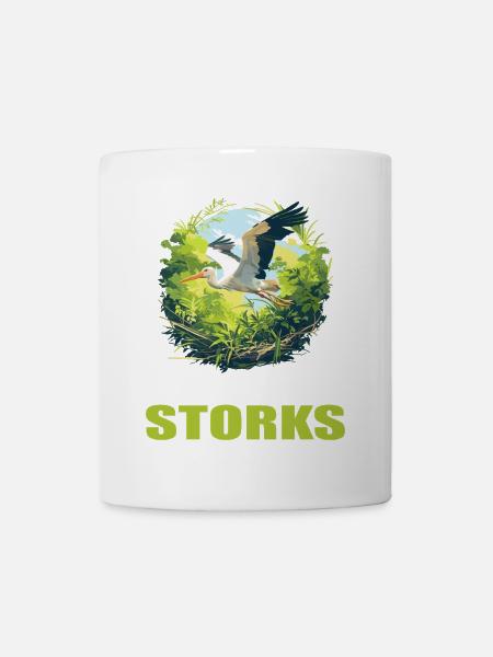 Störche Storch - Tasse - Weiß