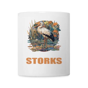 Störche Storch - Tasse - Weiß - Vorne