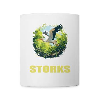 Störche Storch - Tasse - Weiß - Vorne