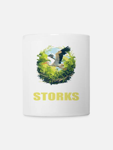 Störche Storch - Tasse - Weiß