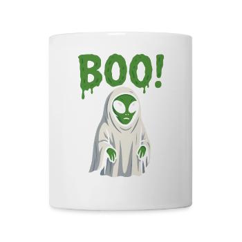Alien Ghost Boo Funny Halloween Costume - Mug - white - Front