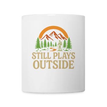 Spielt immer noch draußen - Tasse - Weiß - Vorne